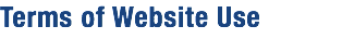 Terms of Website Use